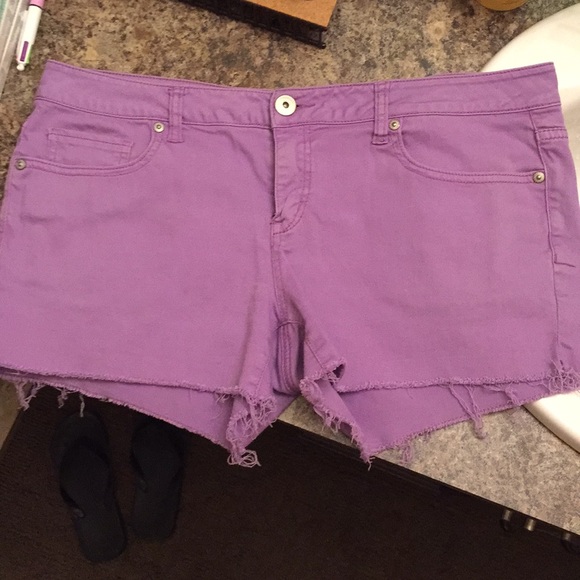 Purple Aeropostale Denim Shorts - Picture 1 of 4